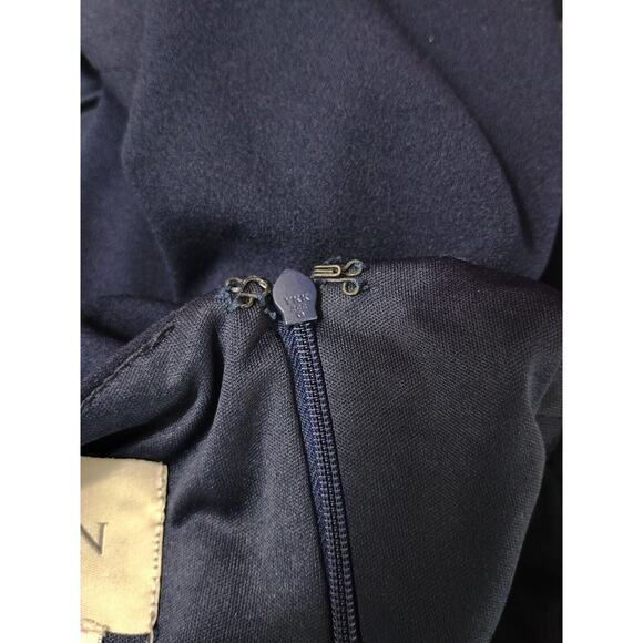 Anthropologie BHLDN Gown Women 8 Blue London Crepe Tie Back Slit Glam Maxi Dress - Picture 5 of 15